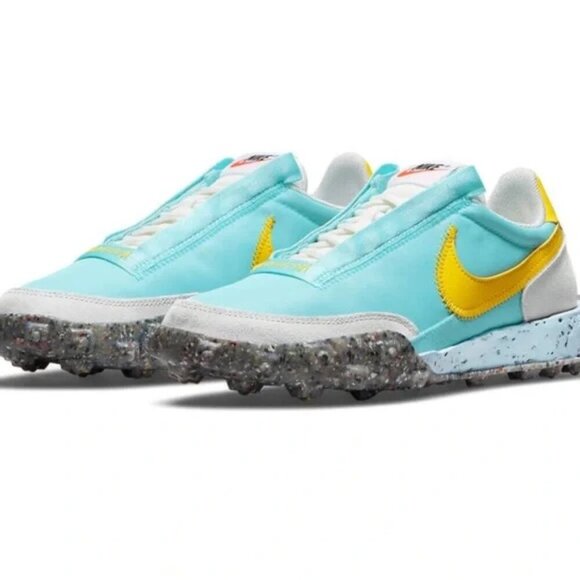 Nike Waffle Racer Crater Sneakers in Bleached Aqua - Picture 3 of 14